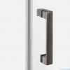 New Trendy Nesta Gunmetal Brushed 80x200 cm drzwi wnękowe prawe wspornik skośny grafit szczotkowany/szkło przejrzyste D-0928A